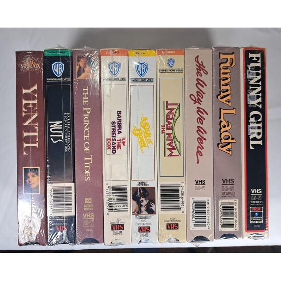 Other - VHS Collection 9 Nine Barbara Streisand Movies Each New and Sealed